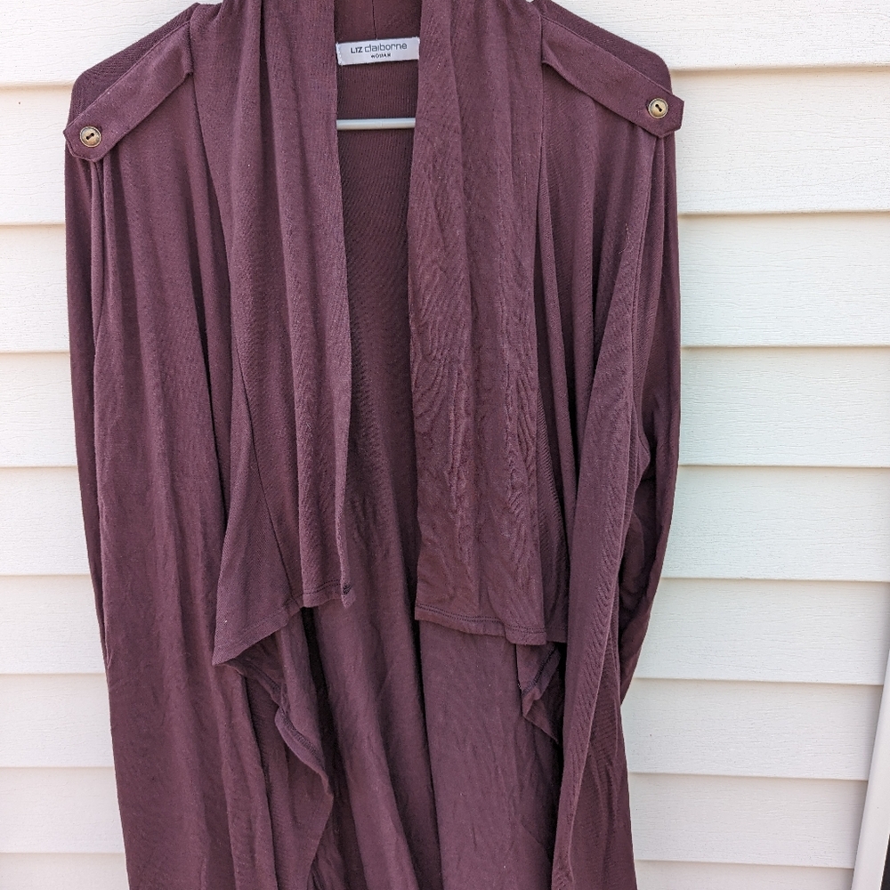 Liz Claiborne purple 1X cardigan